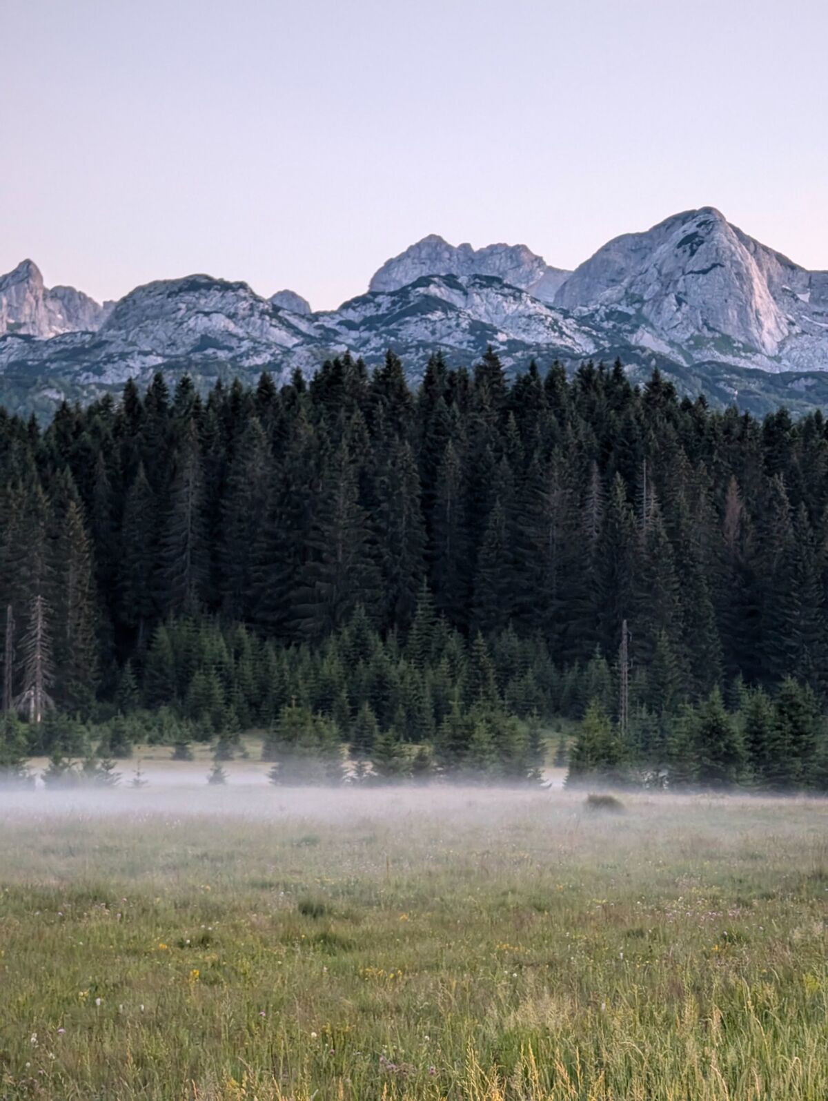 Mountain panorama from terrace